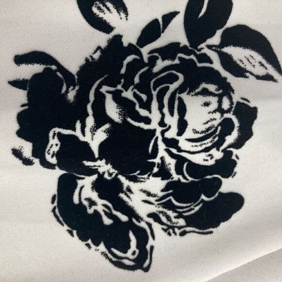 TRIXXI White & Black Evening Cocktail Velvet Accent Dress Size Medium - Picture 7 of 10